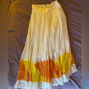 Free People candy corn skirt size large